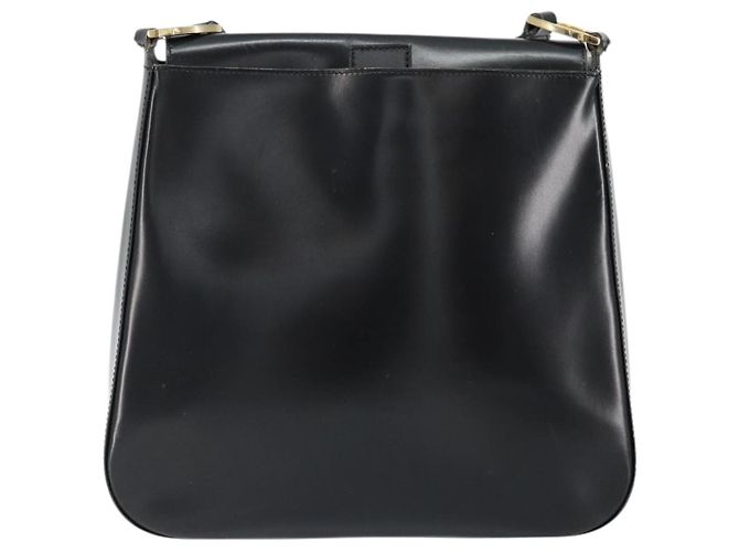 Borsa a Spalla Christian Dior in Pelle Nera Oro Auth 152185 Nero D'oro - vista 13