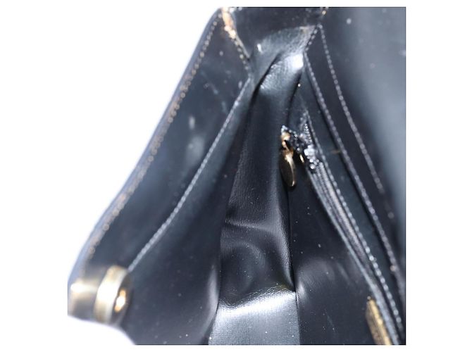 Borsa a Spalla Christian Dior in Pelle Nera Oro Auth 152185 Nero D'oro - vista 19