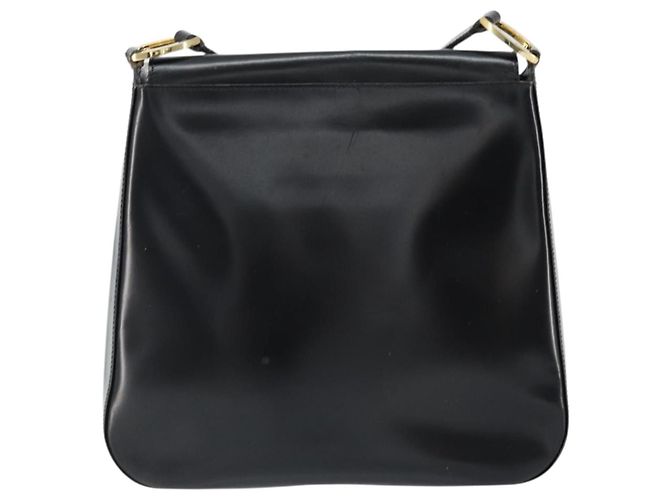 Borsa a Spalla Christian Dior in Pelle Nera Oro Auth 152185 Nero D'oro - vista 2