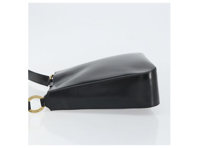 Borsa a Spalla Christian Dior in Pelle Nera Oro Auth 152185 Nero D'oro - vista 4