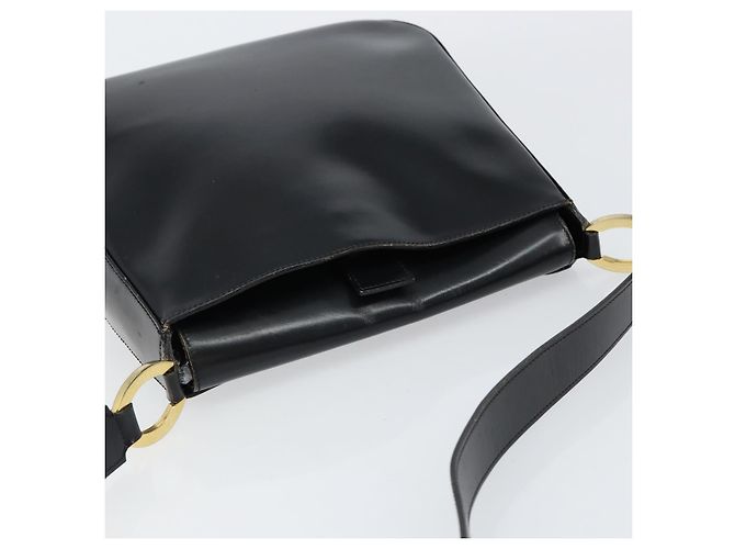 Borsa a Spalla Christian Dior in Pelle Nera Oro Auth 152185 Nero D'oro - vista 6
