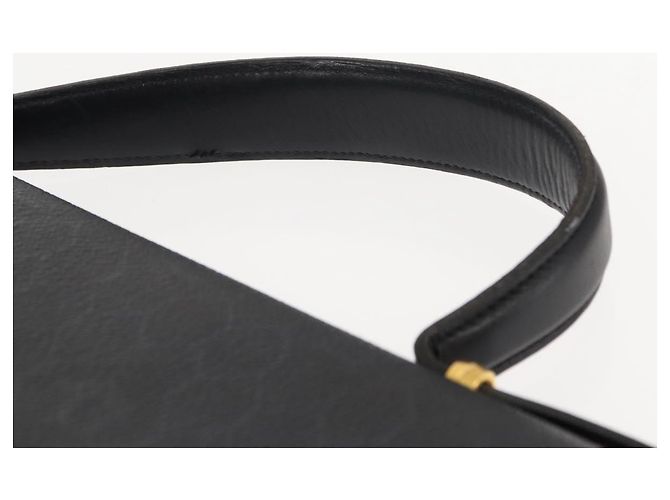 Bolso de mano de lona de panal PVC 2 en 1 Christian Dior negro y dorado Auth 149368 - vista 14