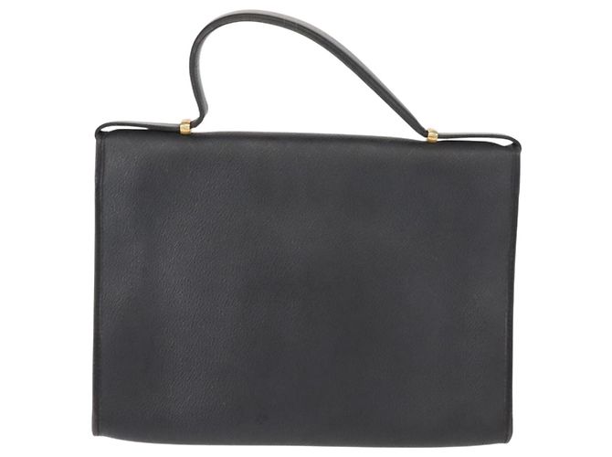 Bolso de mano de lona de panal PVC 2 en 1 Christian Dior negro y dorado Auth 149368 - vista 2