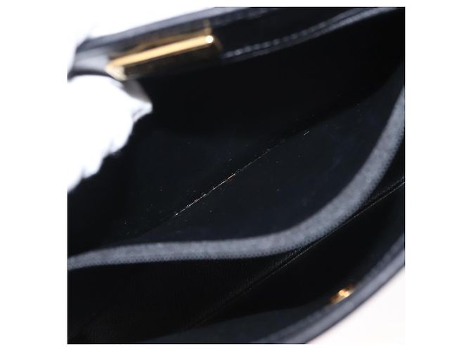 Bolso de mano de lona de panal PVC 2 en 1 Christian Dior negro y dorado Auth 149368 - vista 22