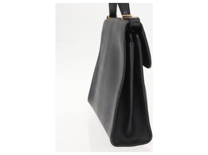 Bolso de mano de lona de panal PVC 2 en 1 Christian Dior negro y dorado Auth 149368 - vista 4
