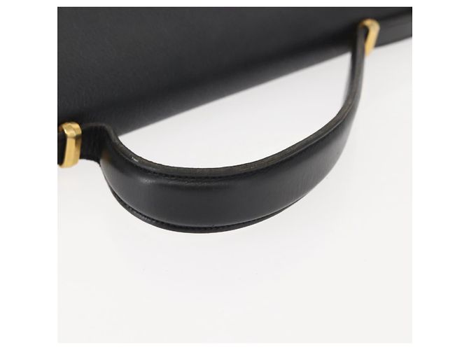 Bolso de mano de lona de panal PVC 2 en 1 Christian Dior negro y dorado Auth 149368 - vista 7