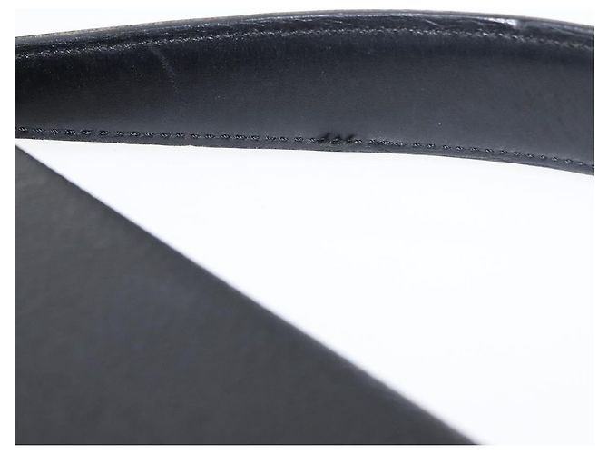 Bolso de mano de lona de panal PVC 2 en 1 Christian Dior negro y dorado Auth 149368 - vista 8