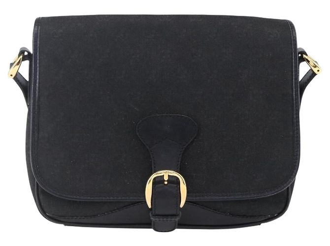 Borsa a Spalla GG Canvas Gucci Nera Oro Auth 152003 Nero D'oro - vista 13