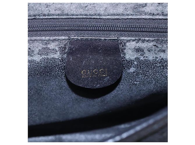 Borsa a Spalla GG Canvas Gucci Nera Oro Auth 152003 Nero D'oro - vista 17