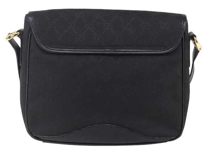 Borsa a Spalla GG Canvas Gucci Nera Oro Auth 152003 Nero D'oro - vista 2