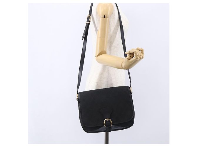 Borsa a Spalla GG Canvas Gucci Nera Oro Auth 152003 Nero D'oro - vista 21