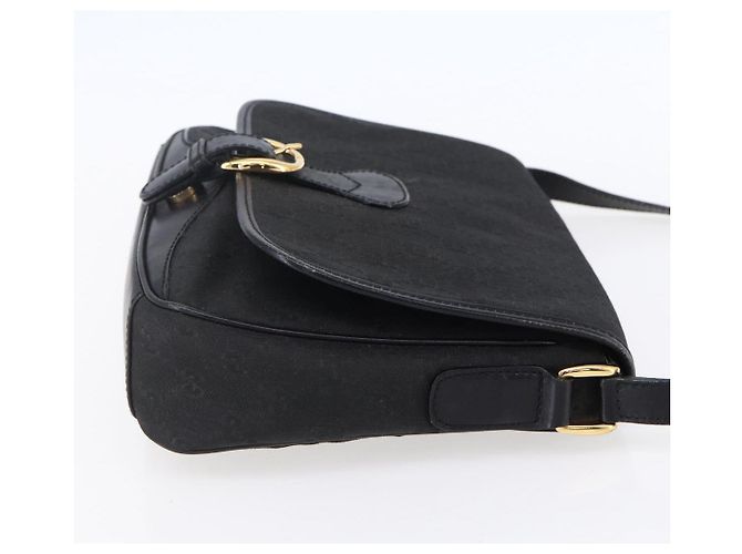 Borsa a Spalla GG Canvas Gucci Nera Oro Auth 152003 Nero D'oro - vista 4