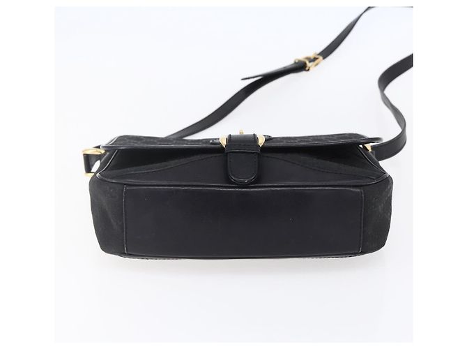 Borsa a Spalla GG Canvas Gucci Nera Oro Auth 152003 Nero D'oro - vista 5