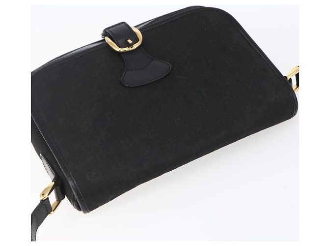 Borsa a Spalla GG Canvas Gucci Nera Oro Auth 152003 Nero D'oro - vista 6