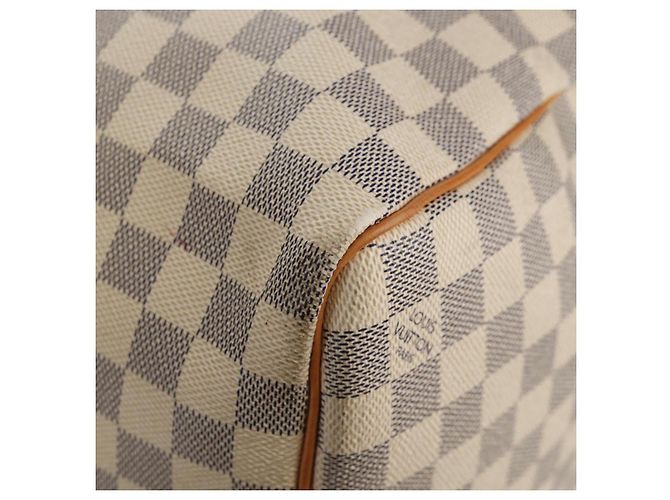 LOUIS VUITTON Borsa Boston Keepall 50 Damier Azur N41430 Auth LV 154925V - vista 15