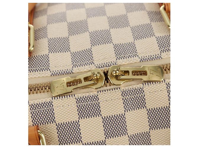 LOUIS VUITTON Borsa Boston Keepall 50 Damier Azur N41430 Auth LV 154925V - vista 21