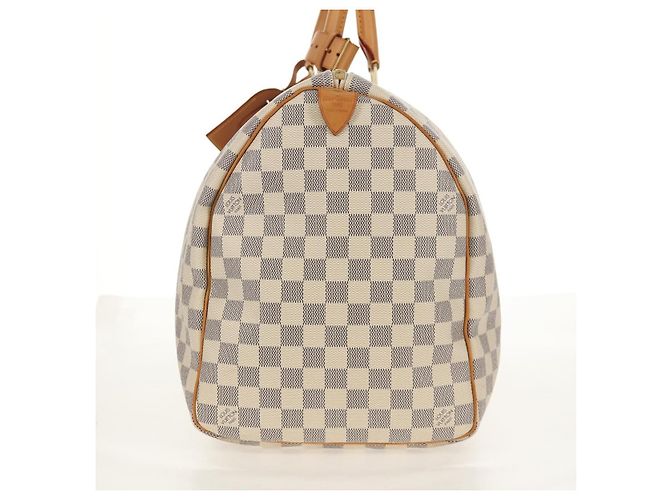 LOUIS VUITTON Borsa Boston Keepall 50 Damier Azur N41430 Auth LV 154925V - vista 3