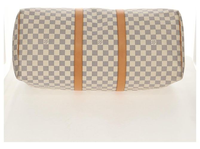 LOUIS VUITTON Borsa Boston Keepall 50 Damier Azur N41430 Auth LV 154925V - vista 5