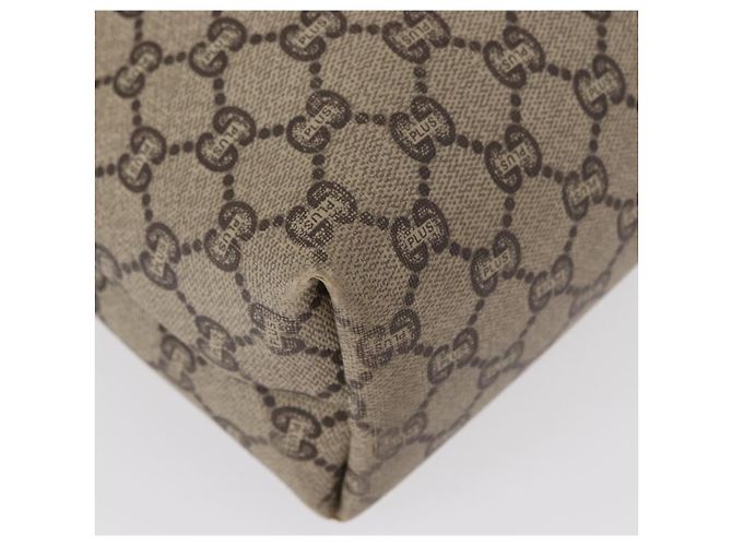 GUCCI GUCCI Plus Borsa Tote Sherry Line in PVC Beige Oro Auth 151618 D'oro - vista 16