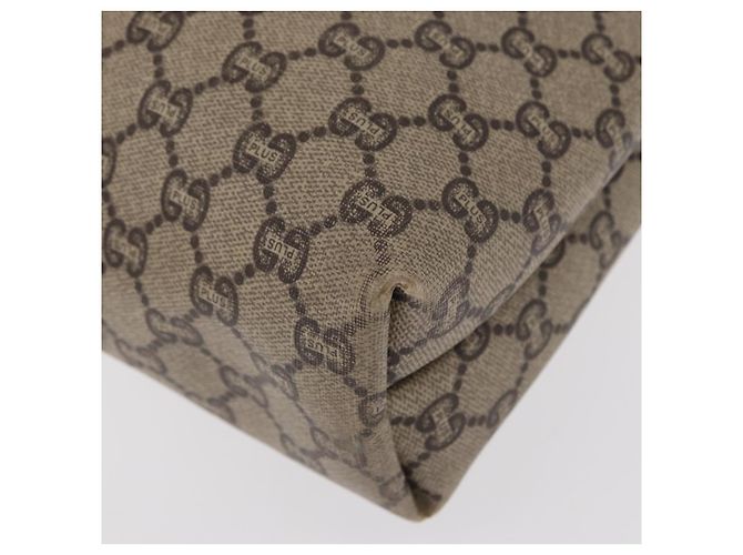GUCCI GUCCI Plus Borsa Tote Sherry Line in PVC Beige Oro Auth 151618 D'oro - vista 17