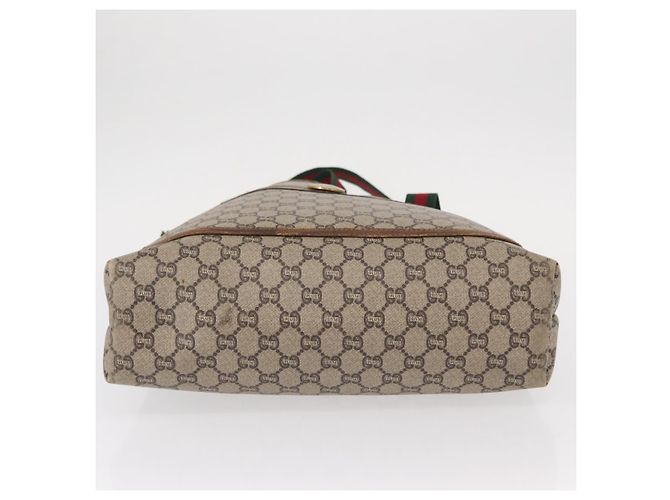 GUCCI GUCCI Plus Borsa Tote Sherry Line in PVC Beige Oro Auth 151618 D'oro - vista 6