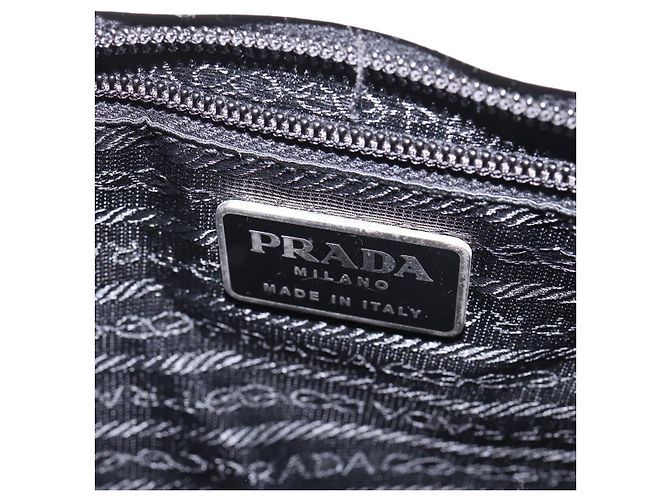 PRADA Hand Bag Enamel Gray Auth 148279 Brown - view 10