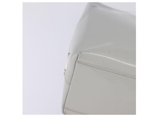PRADA Hand Bag Enamel Gray Auth 148279 Brown - view 14