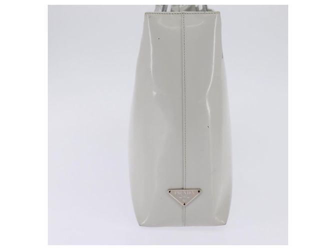 PRADA Hand Bag Enamel Gray Auth 148279 Brown - view 3