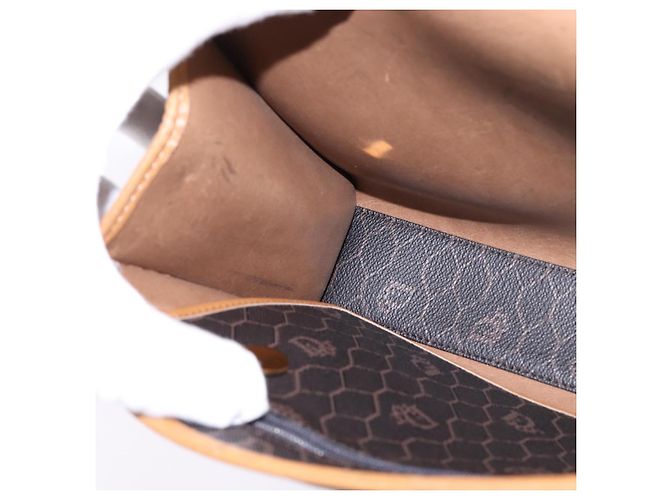 Borsa in tela a nido d'ape Christian Dior PVC 2 in 1 Nero Marrone oro Auth bs30244 - vista 21