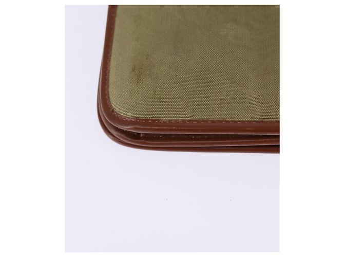 Borsa a Spalla Christian Dior Nylon Beige Oro Auth 147658 D'oro - vista 15