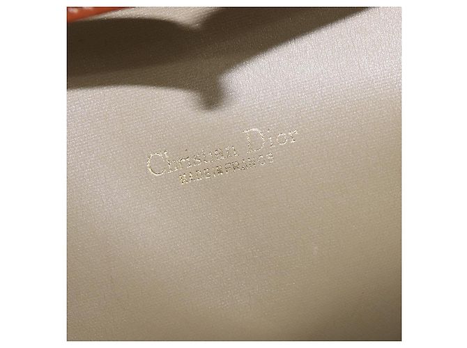 Borsa a Spalla Christian Dior Nylon Beige Oro Auth 147658 D'oro - vista 18