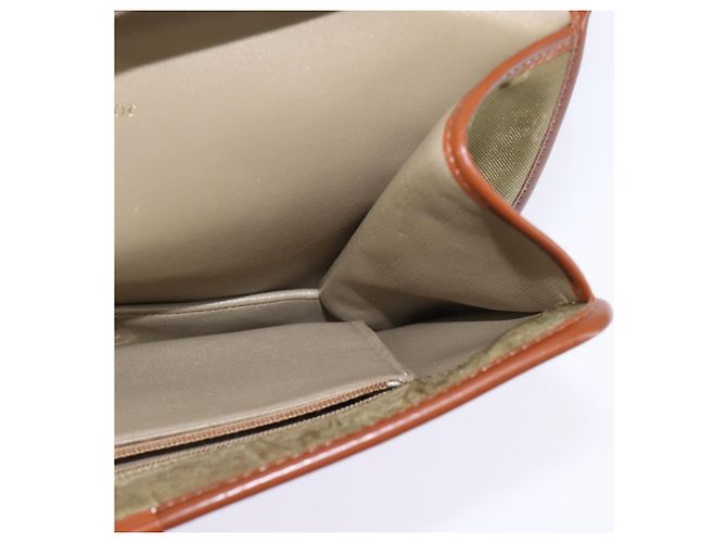 Borsa a Spalla Christian Dior Nylon Beige Oro Auth 147658 D'oro - vista 19