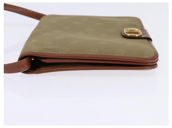 Borsa a Spalla Christian Dior Nylon Beige Oro Auth 147658 D'oro - vista 3