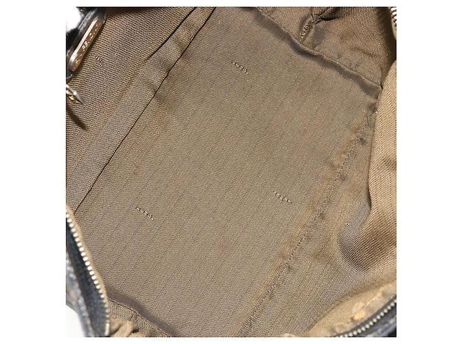 Borsa a mano in tela Zucca FENDI marrone nero oro Auth 146809 D'oro - vista 11
