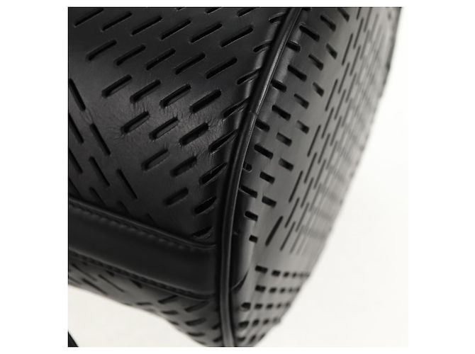 Autre Marque Borsa a spalla a secchiello in pelle forata nera Auth BA6816M di BOTTEGA VENETA Nero - vista 14