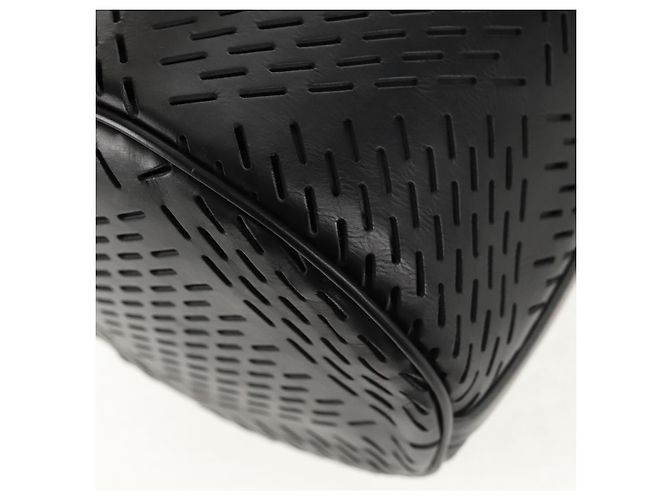 Autre Marque Borsa a spalla a secchiello in pelle forata nera Auth BA6816M di BOTTEGA VENETA Nero - vista 15