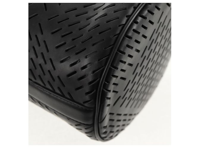 Autre Marque Borsa a spalla a secchiello in pelle forata nera Auth BA6816M di BOTTEGA VENETA Nero - vista 16