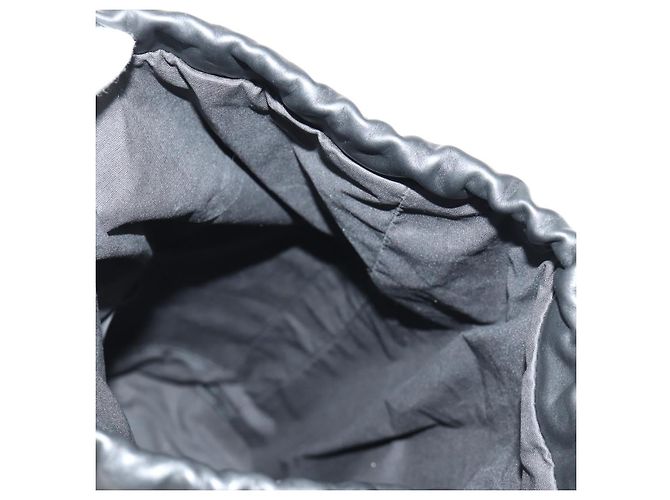 Autre Marque Borsa a spalla a secchiello in pelle forata nera Auth BA6816M di BOTTEGA VENETA Nero - vista 23