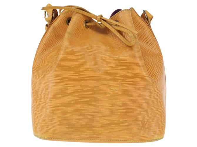 Noe LOUIS VUITTON Borsa a Spalla Petit Noé Epi Gialla M44109 LV Auth BA6680 Giallo - vista 13