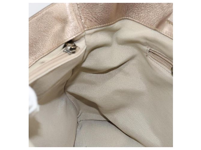 Borsa a mano Vala in pelle beige e oro Auth BA5699 di Salvatore Ferragamo D'oro - vista 19