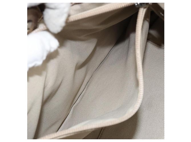 Borsa a mano Vala in pelle beige e oro Auth BA5699 di Salvatore Ferragamo D'oro - vista 21