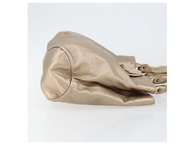 Borsa a mano Vala in pelle beige e oro Auth BA5699 di Salvatore Ferragamo D'oro - vista 3