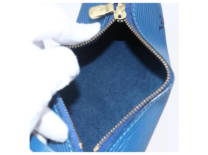 LOUIS VUITTON Pochette Soufflot Epi Blu LV Auth ep11230 - vista 11