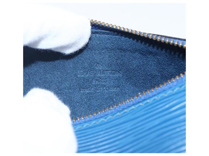 LOUIS VUITTON Pochette Soufflot Epi Blu LV Auth ep11230 - vista 18