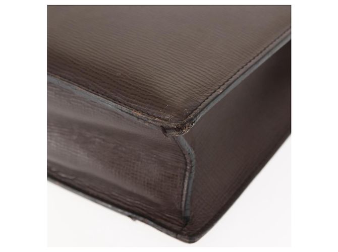 LOEWE Cartella in Pelle Marrone Scuro Auth bs29533 - vista 14