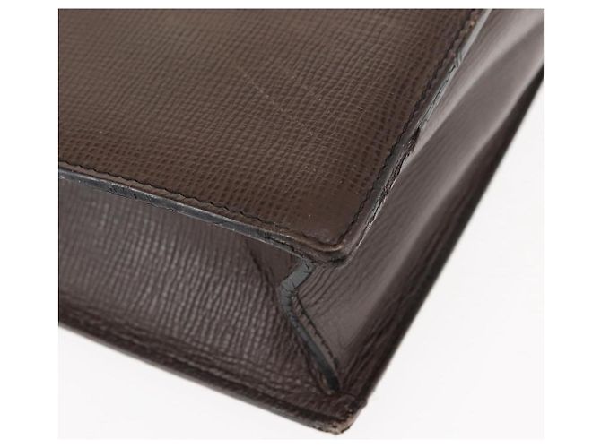 LOEWE Cartella in Pelle Marrone Scuro Auth bs29533 - vista 15