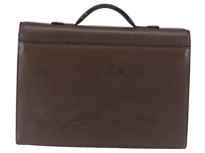 LOEWE Cartella in Pelle Marrone Scuro Auth bs29533 - vista 2