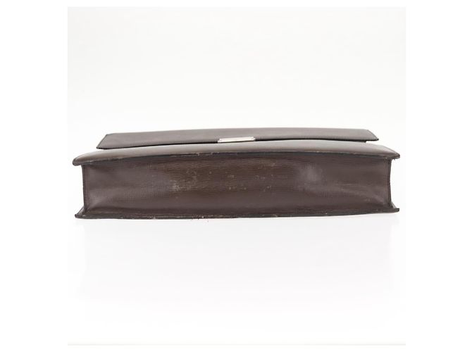 LOEWE Cartella in Pelle Marrone Scuro Auth bs29533 - vista 5