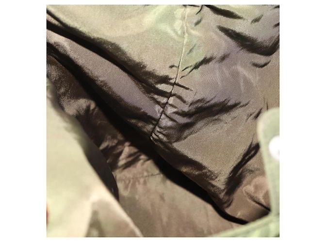 Borsa Tote Prada in nylon khaki Auth bs30124 Cachi - vista 19