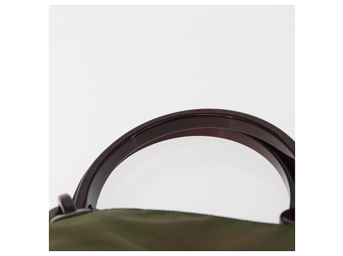 Borsa Tote Prada in nylon khaki Auth bs30124 Cachi - vista 8